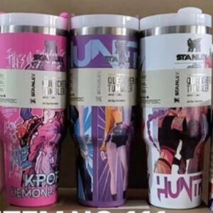 Kpop Stanley Pink, Purple and white  Kids Tumblers
